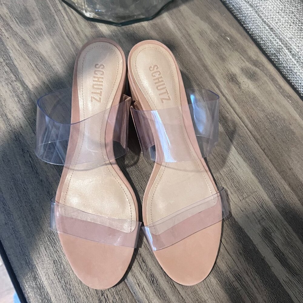 NEW Schutz Victorie Sandal, Clear, Womens Size 9